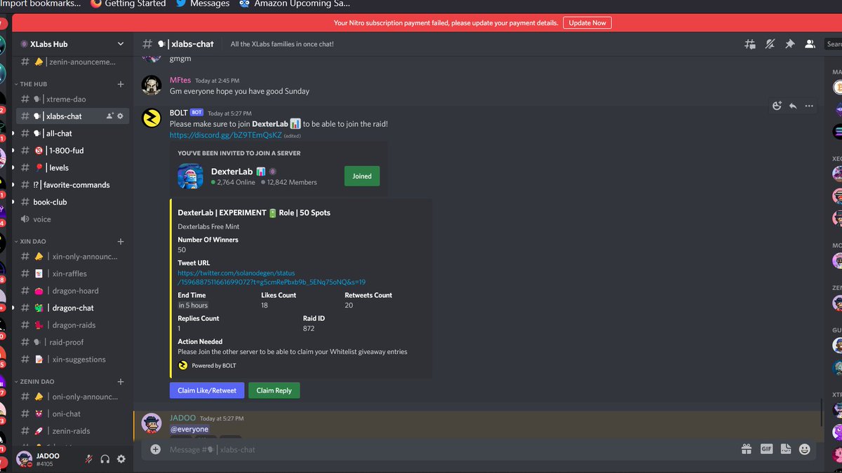 jadoodotsol's tweet photo. 3. Once a collab request is accepted, that is when the whitelist tool comes in to the picture. 
The project on the giving side writes a command that allocate the other project whitelists 
On the receiving side the project can then distribute those whitelist  in multiple ways https://t.co/W43YI7sDLD