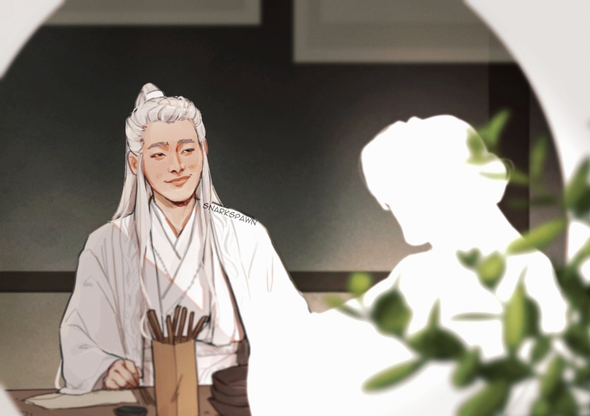 sinamonrose's tweet photo. Yea I'm late but I swear I *started* it on Day 4: White #yebaiweek #山河令 #WordofHonor #YeBaiyi https://t.co/OpAN323I00