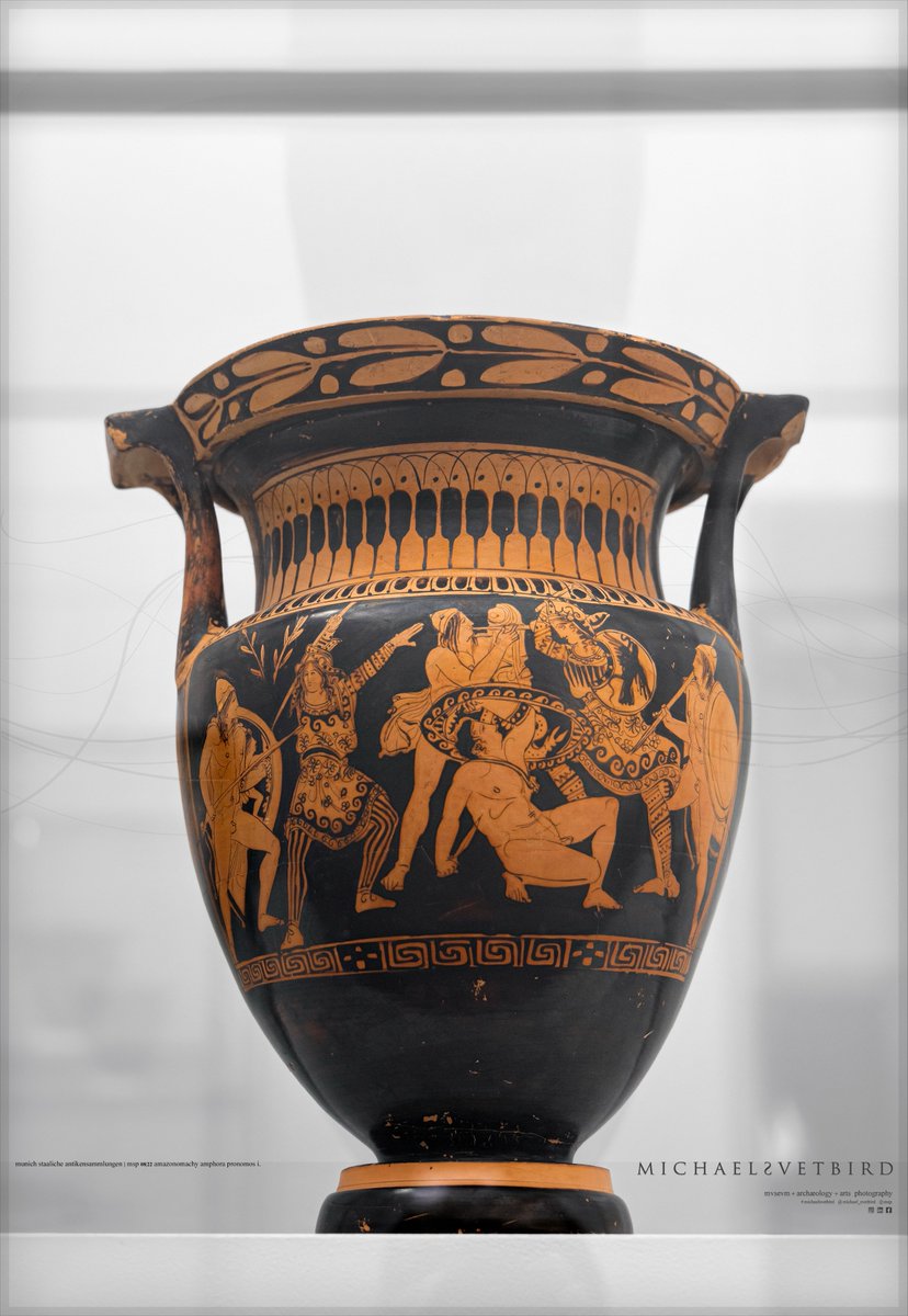 MichaelSvetbird's tweet photo. AMAZONOMACHY
#Attica #Redfigure #Amphora
Pronomos Pntr
420-00BC
Fr. Museo Sannio Caudino #Montesarchio
Exhbtd @AGlyptothek #Munich '22
Phs©MSP
Ph-ed objct's the property of MdSC | AGM & sbjct tothe Msms'©
No commercial use\Wtrmrks
#vasepainting #ancient #amazonomachy #mythology https://t.co/k3gSfTtrC0