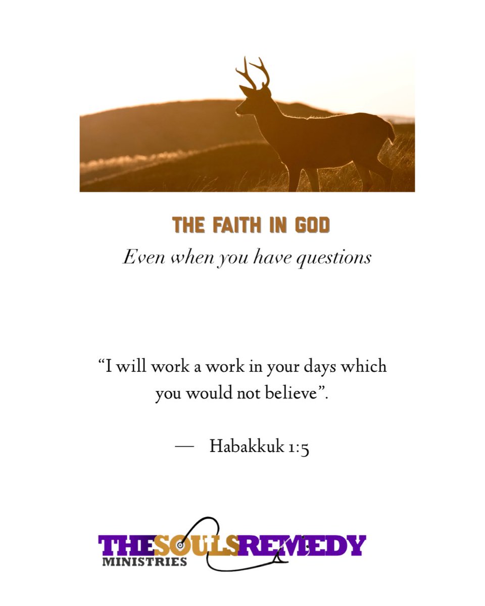 TheSoulsRemedy's tweet photo. Habakkuk is a short book in the bible with only 3 chapters. Within those chapters, you will find a profound message that stands relevant even today. 

Habakkuk was angry with the people but more so with God. 
https://t.co/P91SJATPA6

 #people #work #faithingod https://t.co/pKMTT7Kx7d