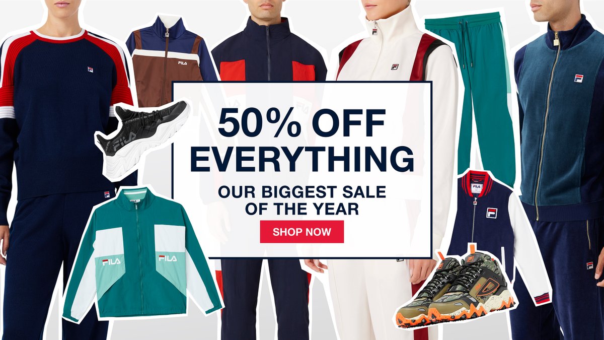 All of your favorites are 50% off! fila.com
