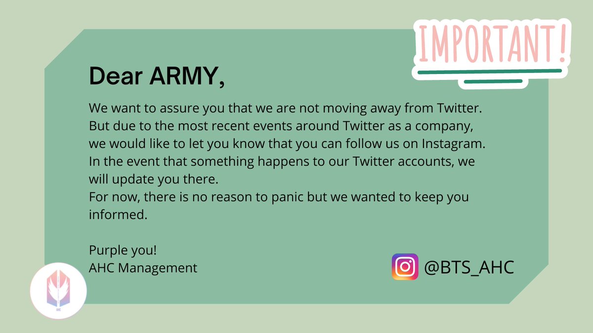 BTS_AHC_FR's tweet photo. 📢 Important information about Twitter. 

Follow us on Instagram: @/bts_ahc https://t.co/MPXvwvWwvD