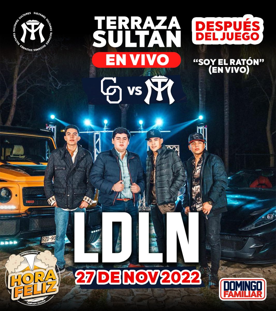 SultanesOficial's tweet photo. SOOOOY EL RATÓON 🎶 🎶
Acompaña hoy en el Estadio a Sultanes, en la doble cartelera y disfruta de #LDLN totalmente en vivo desde la terraza 🤠 ¡NO TE QUEDES FUERA!
🎟️ 👉 https://t.co/bgt30ldBVJ https://t.co/g3hqztSLxM