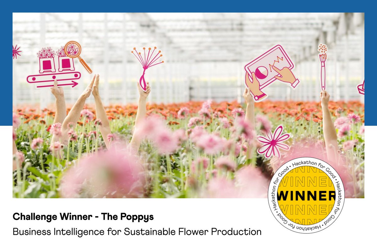 Congratulations to The Poppys team. They won Business Intelligence for Sustainable Flower Production challenge! They designed and built a dashboard to provide informative decision-making for flower growth.

#winner #hfg5 #dataforgood #responsibleai