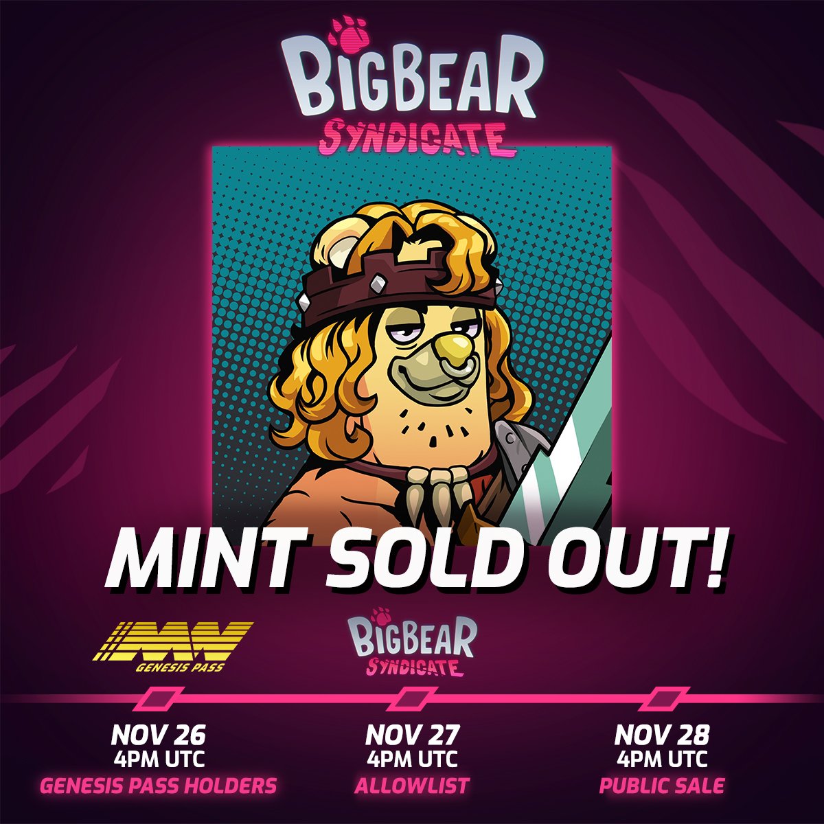 ACYGG_Decipher0's tweet photo. Mint Sold OUT!!!!!!
It's a sign WE are going to the MOON!!!! and WAGMI!!!!
LIFE is BEAUTIFUL!!! 100%
@JoinMightyNet @PlayMightyHero @MightyBearGames
#NFT #NFTCommunity #NFTgaming #Blockchaingaming #Web3gaming #MintSoldOut
#Soldout https://t.co/dXuU1xJuMw