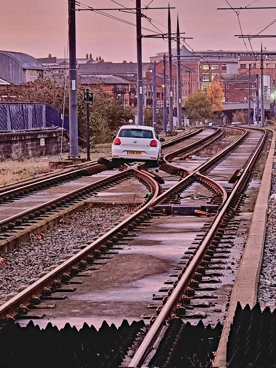 cw6969's tweet photo. The only way out of the German Market traffic. @badlyparkedbrum https://t.co/KmZBNGKFSW
