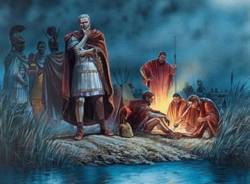 Varangian_Tagma's tweet image. Today in 49 BC, Julius Caesar crossed the Rubicon River into Roman Italy with his army, forever changing history. The Roman Republic would transform into the Empire. The gambler quipping “the die is cast” as he led his men across shallow waters &amp;amp; into infamy.