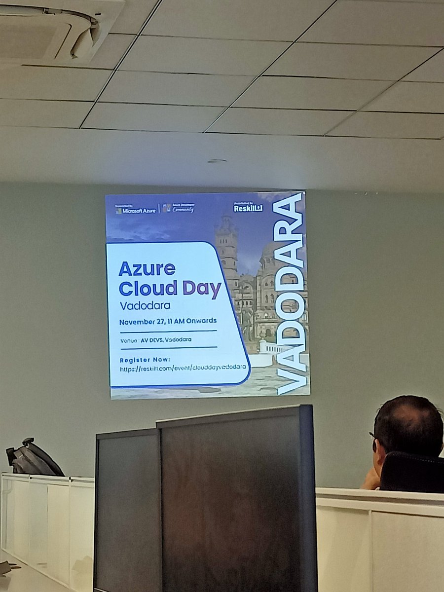 Yash_409's tweet photo. Attended Amazing #Azurecloudday event.
Hats off To @Vanditvpandya @jigarshr for such an amazing event. https://t.co/3FzveqtvBh