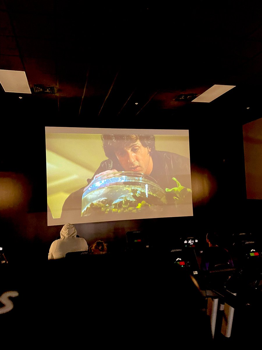 Whiskey_Ap24's tweet photo. Great movie to have on in the cardio theatre room #Rockyll 😤 https://t.co/M8CBtk5ZBb