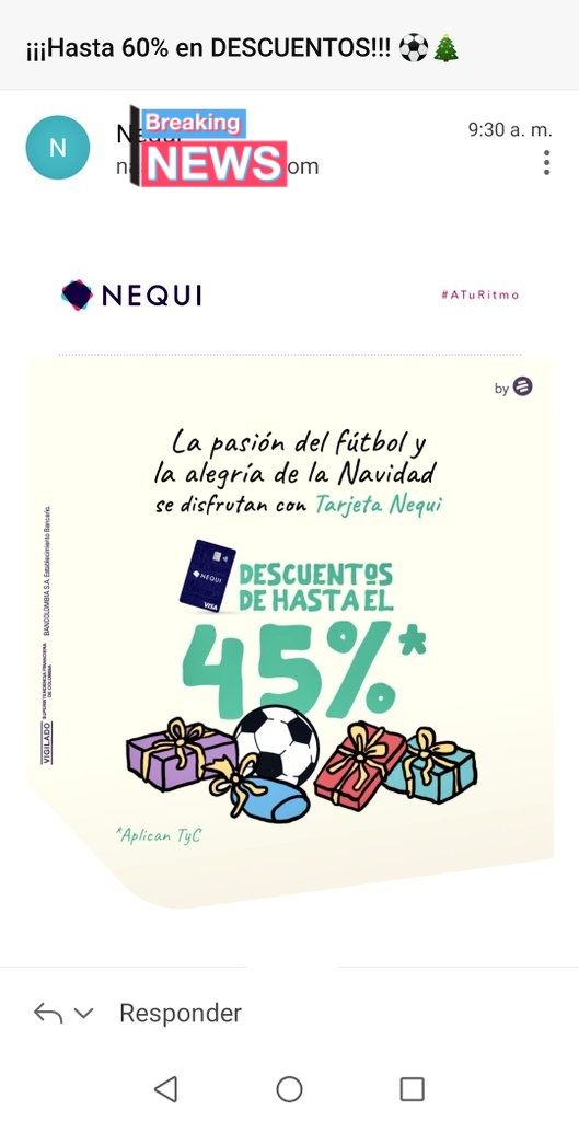 Andres_gn03's tweet photo. @Nequi envian la información despues de las fechas de las promos, es como decir, tener mama pero muerta. https://t.co/15T4pv2zKt