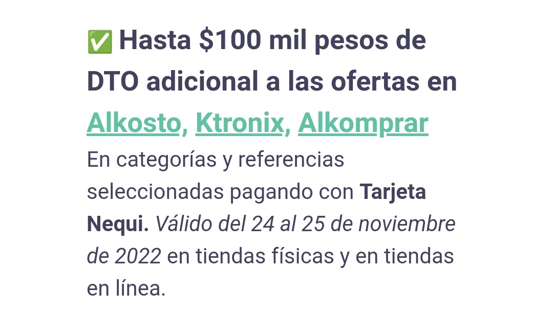 Andres_gn03's tweet photo. @Nequi envian la información despues de las fechas de las promos, es como decir, tener mama pero muerta. https://t.co/15T4pv2zKt