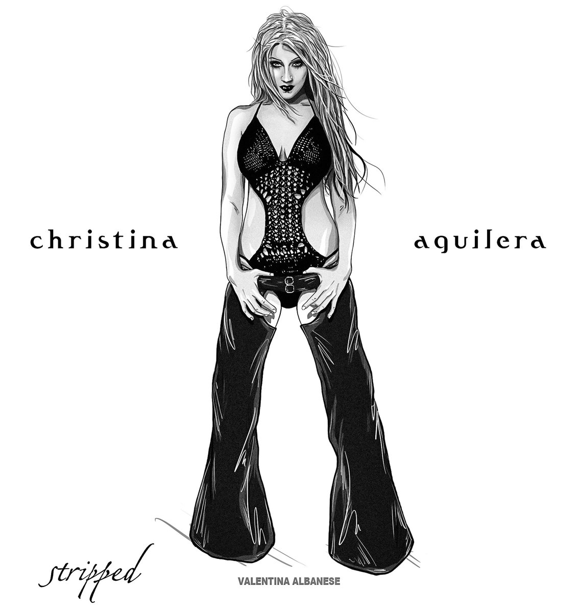 BionicTina's tweet photo. The most iconic album #Stripped 🤍 @xtina 

#drawing #xtina #20yearsofstripped #christinaaguilera https://t.co/lkFfw8jyqm