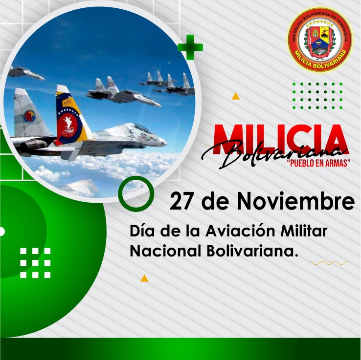 La Milicia Bolivariana, felicita a las Mujeres y Hombres que defienden día a día nuestro espacio soberano @AmbFanb. En Alas Venceremos