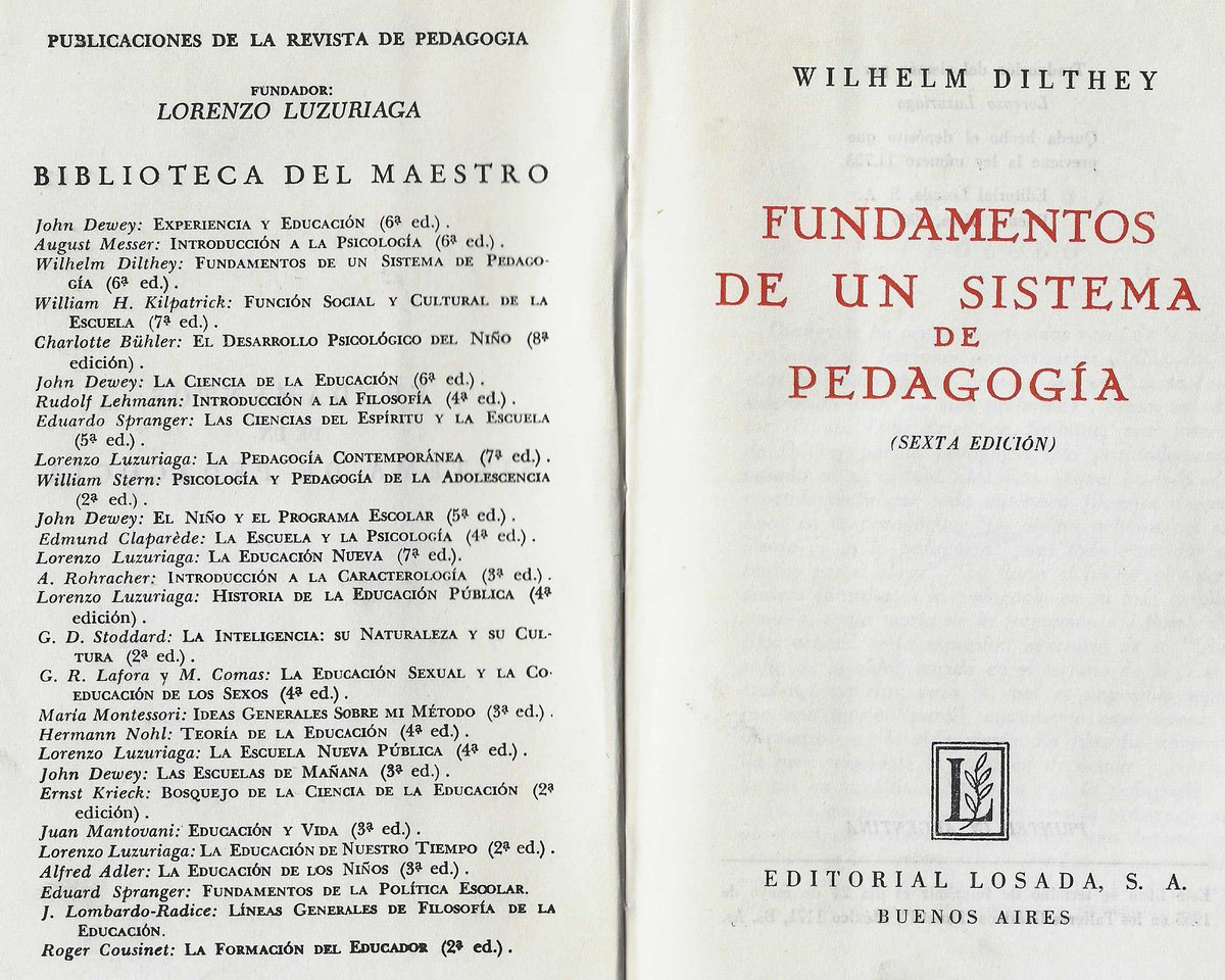 JBerdones's tweet photo. @diegoarroyom Yo le leído algo de modo fragmentario. El libro de educación y de las teorías pedagógicas de #Herbart de Marcelo Mauxion lo explica muy bien a través de sus textos. Para mí lo mejor que he leído sobre Herbart es el libro, <Fundamentos de un sistema de #pedagogía>, de W. #Dilthey. https://t.co/bXGmjHQ1kd