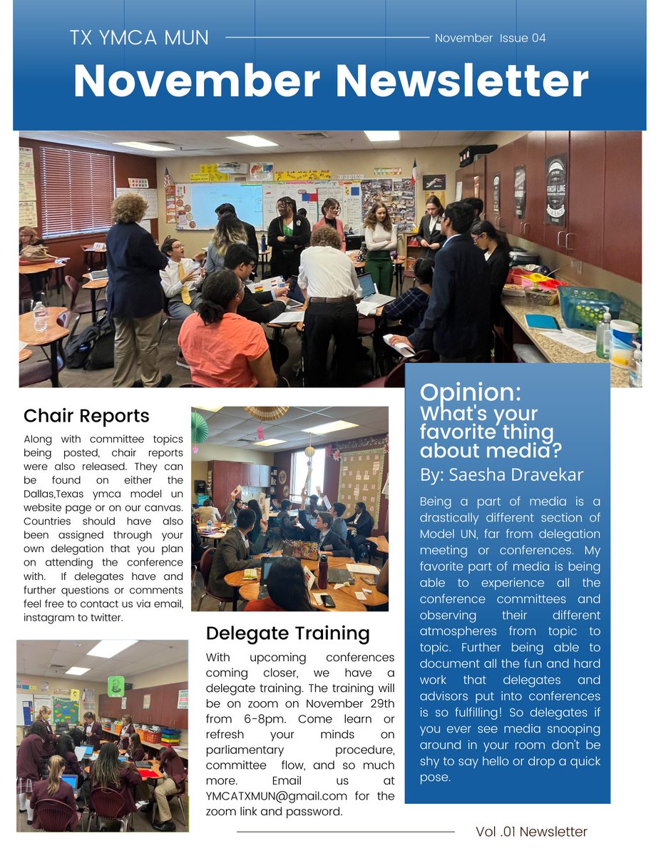 ymcatxmun's tweet photo. Here's this months newsletter! https://t.co/NPlAsOhlLg