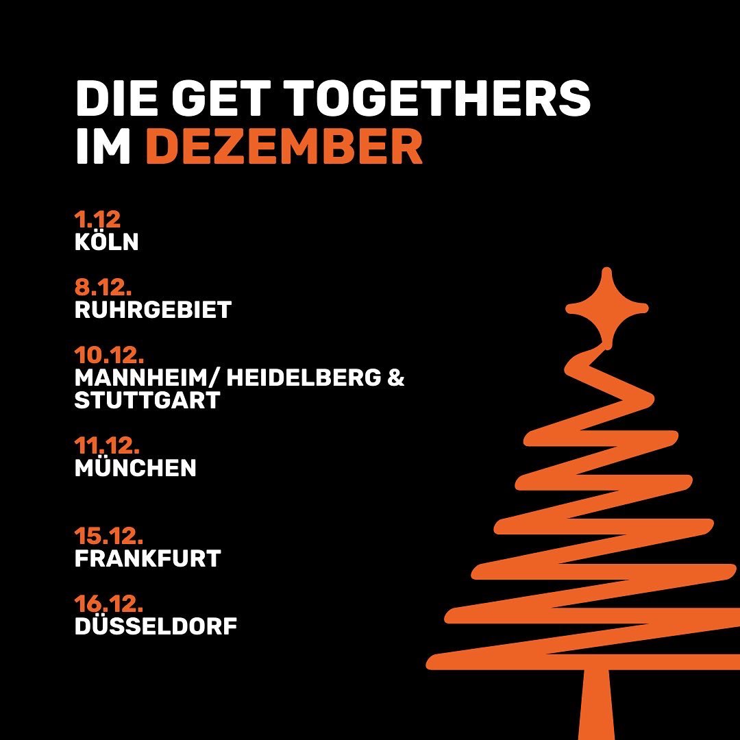 Es ist kalt da draussen! 🧣👀
Zeit, zum zusammen kommen, für wärmenden Glühwein, gutes Essen und coole Leute (nicht zu cool, don‘t forget it‘s cold out there.🧣👀🌚)

Alle Infos zu den Dezember Get Togethers findet ihr im ADAN Kalender - Link in der Bio.