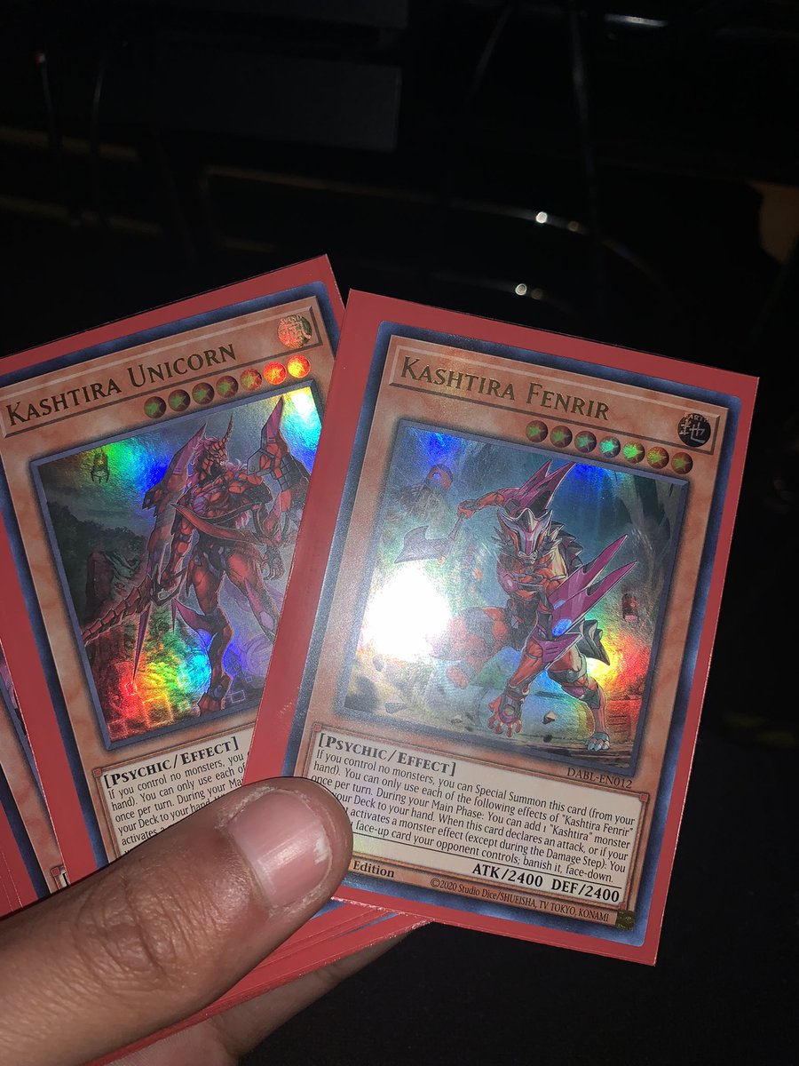 Strange_Riq's tweet photo. Recently got 2 of my first ever booster boxes Darkwing blast and crystal revenge these are the highlights of the box opening not to bad #yugiohtcg #yugioh https://t.co/jvfaAfMS3f