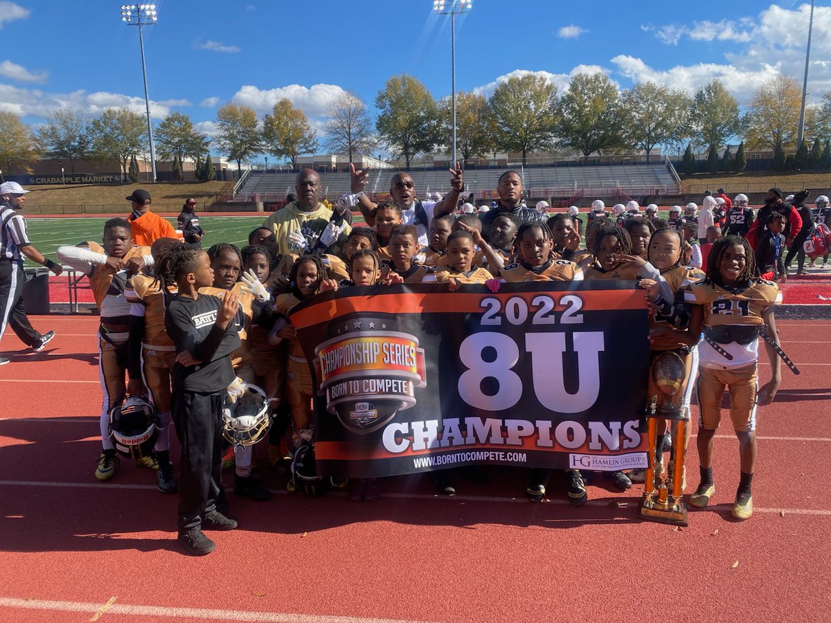 borntocompete's tweet photo. 🏆Congrats to ATL Elite Voodoo for winning the 8U State Championship! ATL Elite Voodoo over 404 Bulls 37-0.
Tag us at #b2cchampionshipseries and #borntocompete
#8Udivision @hamlingroup #b2cstatechampionship #borntocompete #b2c #B2CandNBC #championshipszn #football https://t.co/5lCUoAQuW1