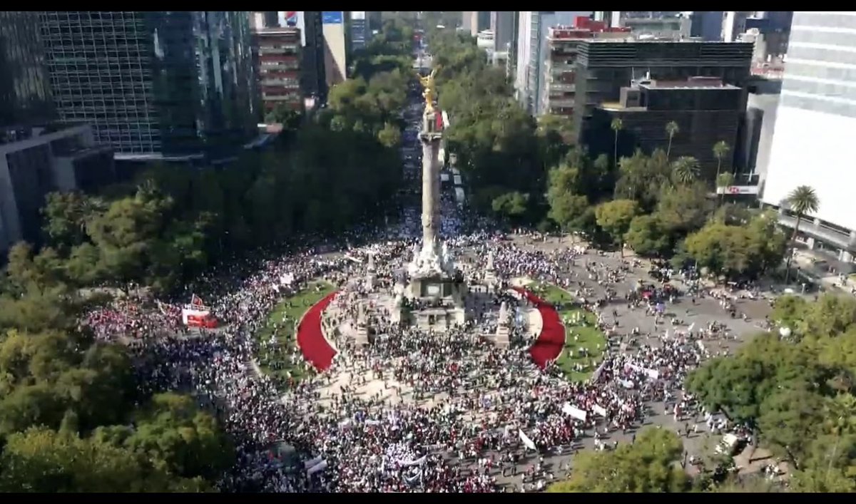 SLP_Today's tweet photo. Acarreados    /////     Ciudadanos defendiendo la democracia 

#MarchaDelAcarreo 
#AMLOBurlaMundial https://t.co/Z8VyTdrHrF