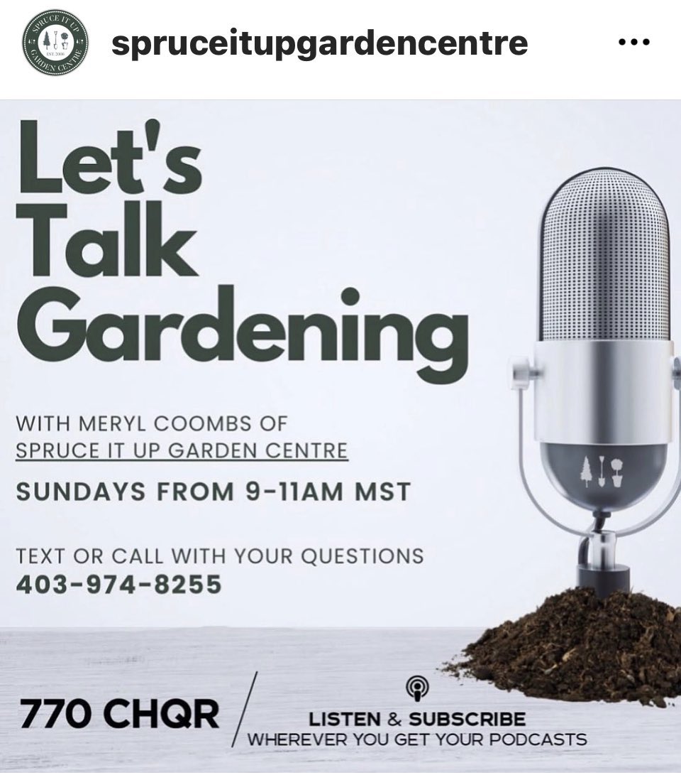 hort_hat's tweet photo. If you’re just sitting around enjoying your favourite morning beverage—and your day is kind of slow—there still is lots of time to catch great conversation and advice on @yycgardentalk with host @MerylCoombs. Tune in now until 11 am. #MedHat #yyc https://t.co/vSW0FZLRkg