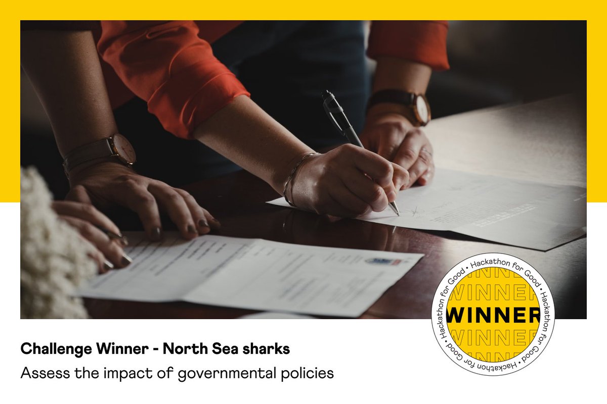 Congratulations to the North Sea sharks team. They won the Assess the impact of governmental policies challenge! The team created an open-source governance tool for policy creators.

#winner #hfg5 #dataforgood #responsibleai