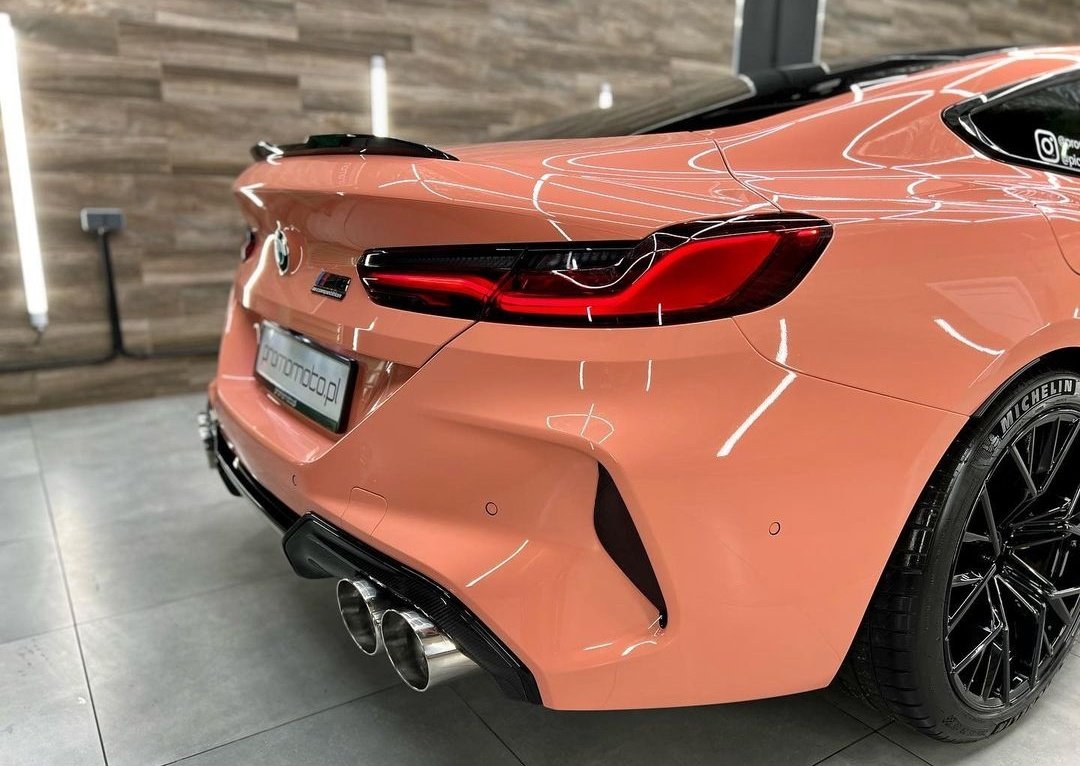 ExoticBMW's tweet photo. Pink Salmon BMW M8 Competition 🌺 https://t.co/vTJOxwma1z