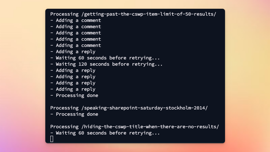 eliostruyf's tweet photo. I just pushed out the code for my migration script to move from #Disqus to #GitHub Discussions. In case you want to do the same, check it out here: https://t.co/YPczTdWCyj

#Migration #GitHubDiscussions https://t.co/D5oxZ0ggii