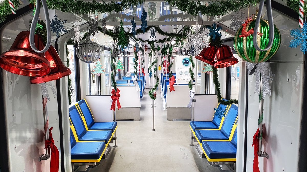 takeETSalert's tweet photo. Help us collect food donations to stuff a train stationed at Clareview LRT station (48 Street and 139 Avenue NW). The LRT car will be stationed from 9 AM to 4 PM today. @yegfoodbank volunteers will be collecting tap donations outside the train. #ETSStuffABus #FEEDYEG #YEGTransit https://t.co/Hmizl7yRoB