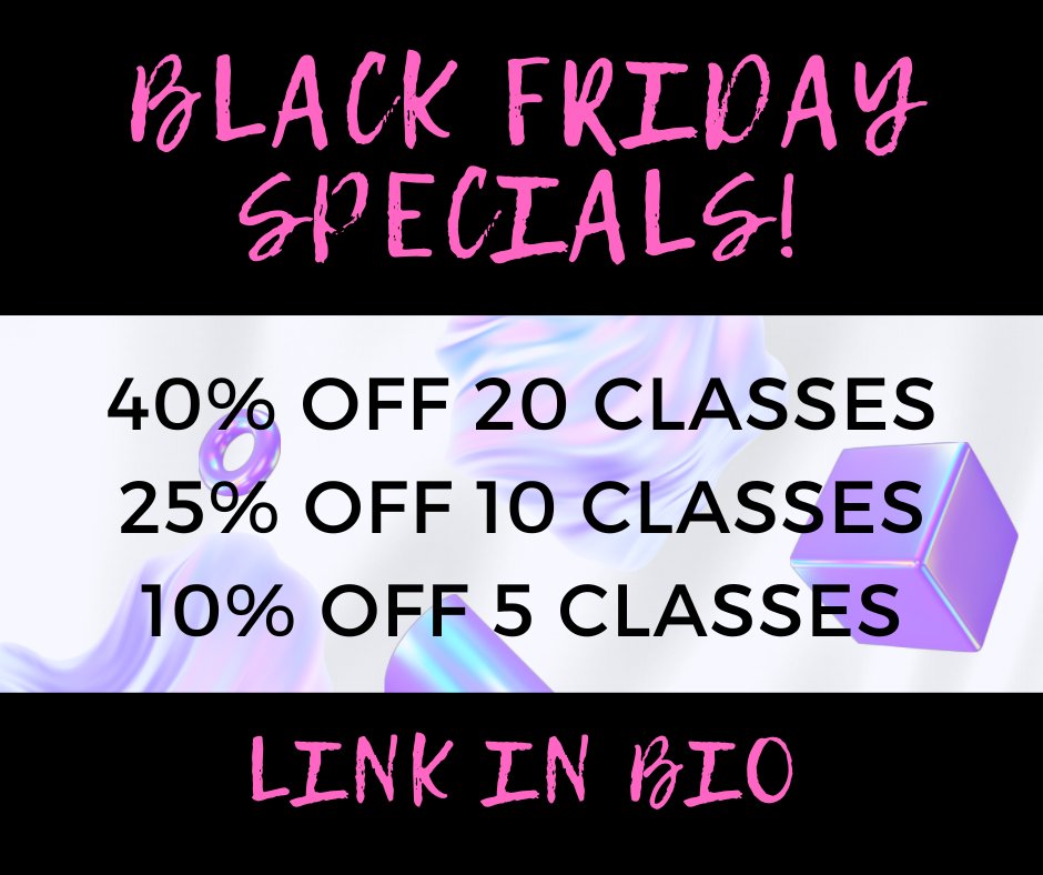 WorkItFit's tweet photo. The long weekend may be coming to a close, but there is still time to snag our #BlackFriday deals! We have a range of packages to fit your #wellness needs! Sign up now: https://t.co/BbWzAGwvwk #pole #polefitness #fitnessjourney https://t.co/0IsXTzHX3V