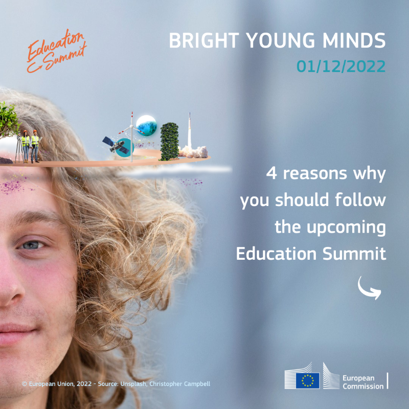 EuropeanYouthEU's tweet photo. 3⃣ days to go! 🇪🇺

Follow the #EduSummitEU on 1 December:

👉 #BrightYoungMinds, this year you are at the centre of the discussion
👉 Discover the @EU_Commission's plans for green, digital and inclusive education
👉 Learn from teachers and experts

Be part of it on 1 December!
