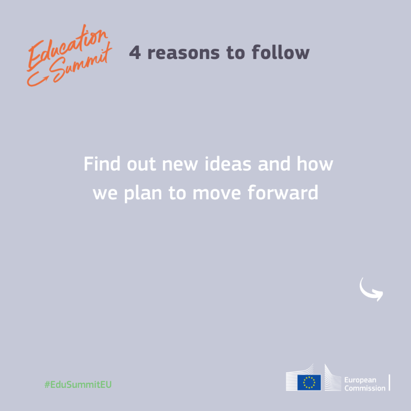 EuropeanYouthEU's tweet photo. 3⃣ days to go! 🇪🇺

Follow the #EduSummitEU on 1 December:

👉 #BrightYoungMinds, this year you are at the centre of the discussion
👉 Discover the @EU_Commission's plans for green, digital and inclusive education
👉 Learn from teachers and experts

Be part of it on 1 December!