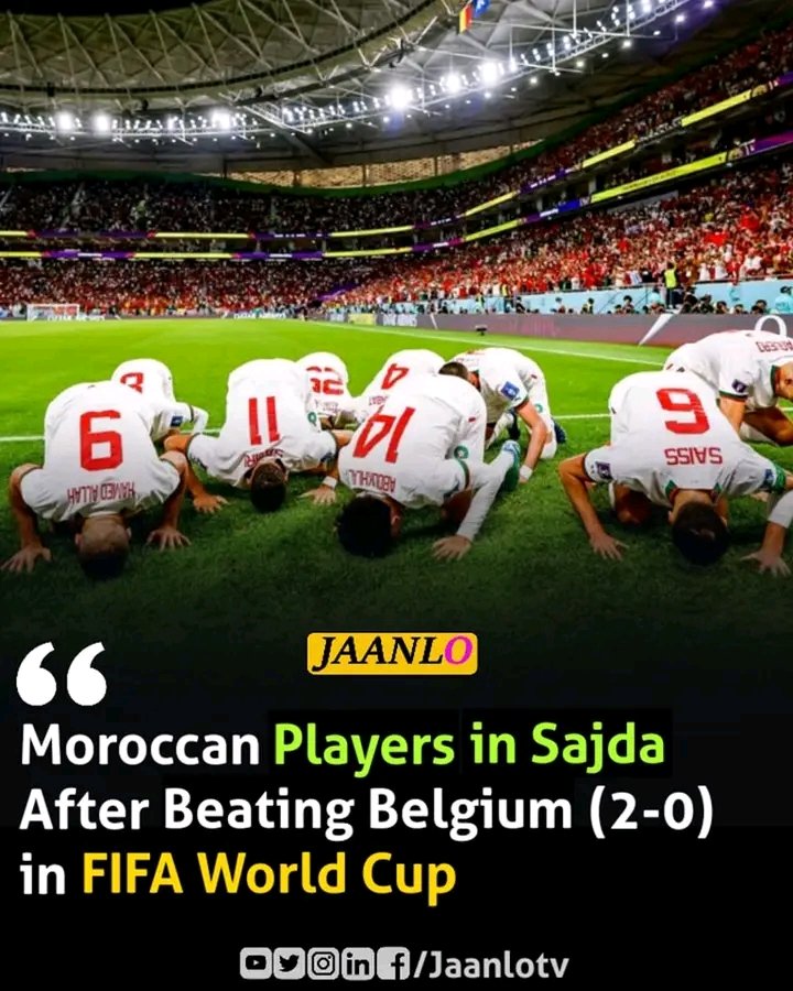 AimOfPakistan's tweet photo. What A Victory for Morocco Against Belgium.
Final Results BEL: 0
                        MCO:2
#FIFAWorldCup https://t.co/gWa7RSt76Q