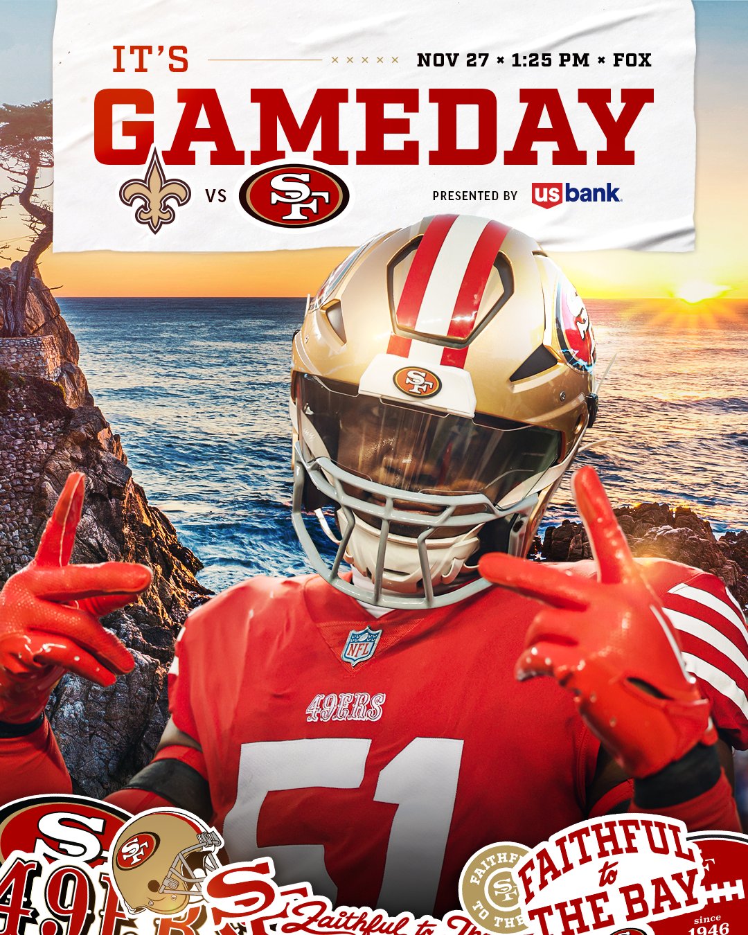 San Francisco 49ers on X: 'Gameday in The Bay 