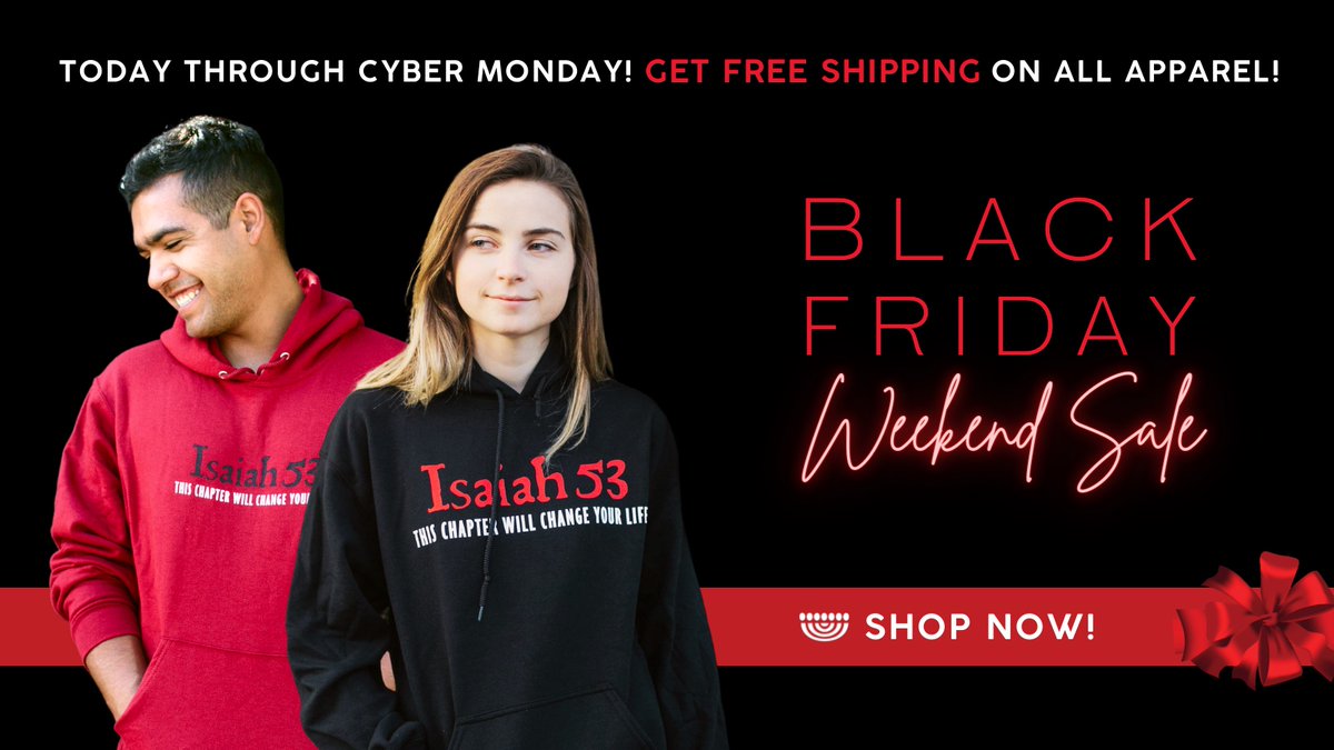 ChosenPeopleUSA's tweet photo. This sale ends Monday night! Get free shipping on everything storewide and save 33% on everything except apparel and bundles—shop now: https://t.co/XpeqwTX6JO
*We only ship within the United States, excluding Alaska and Hawaii.
#ChosenPeople #witnesswear #christianapparel https://t.co/SAG0Mg0BXt