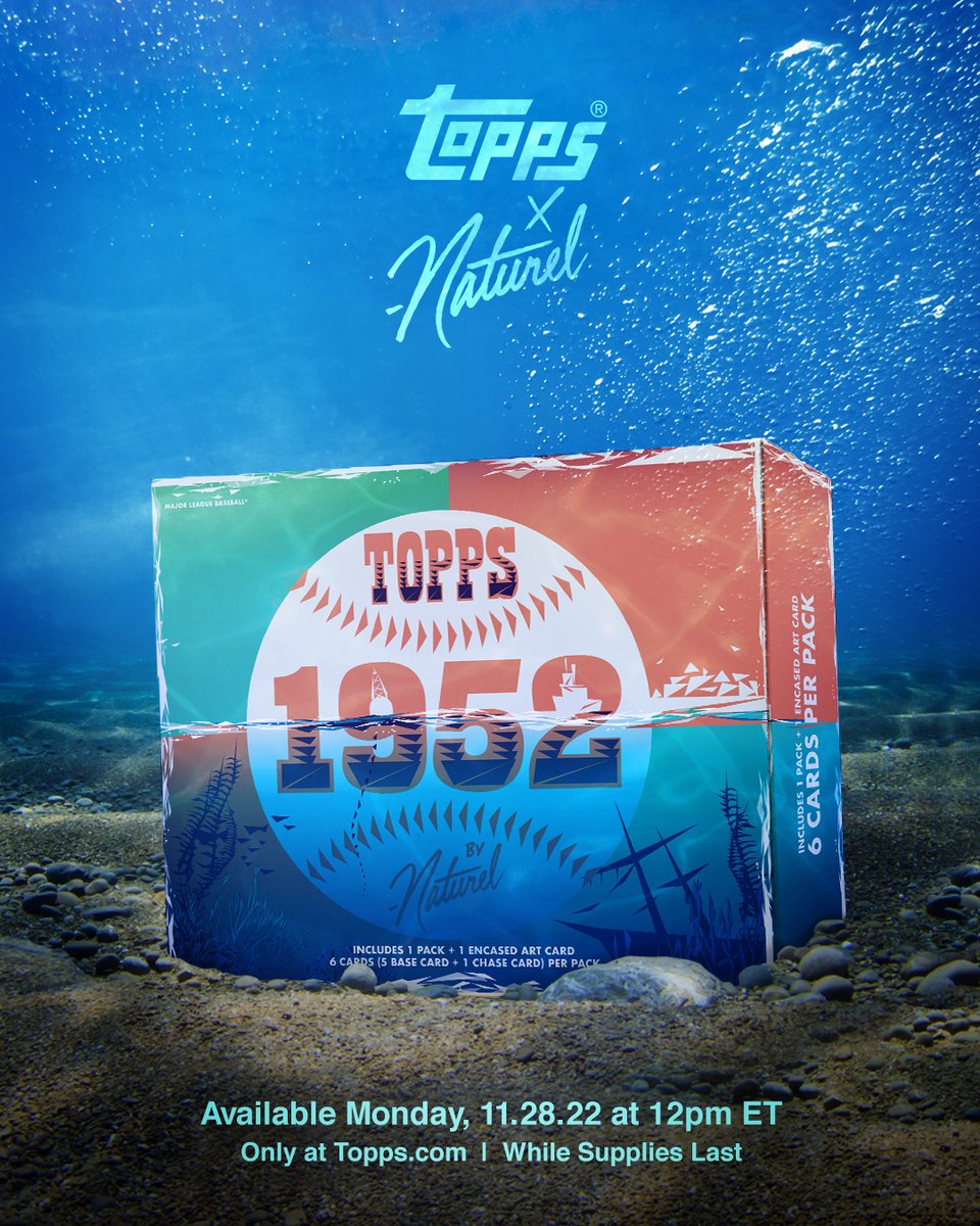 1952 Topps by <a href="/TheRealNaturel/">Naturel</a> launches TOMORROW at 12 pm ET exclusively on Topps.com. 

#CyberMonday