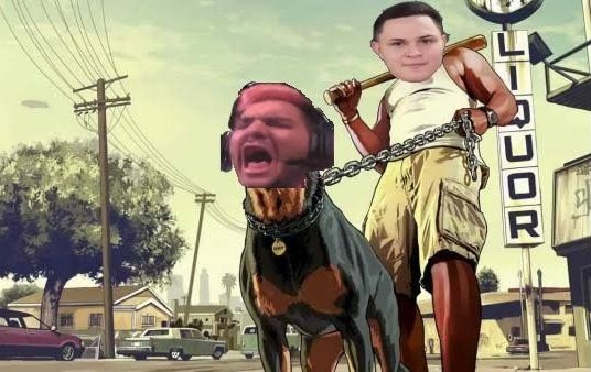 Mi compadre <a href="/ZoulanGG/">Zou🇵🇷</a> sacando a pasear a su perro