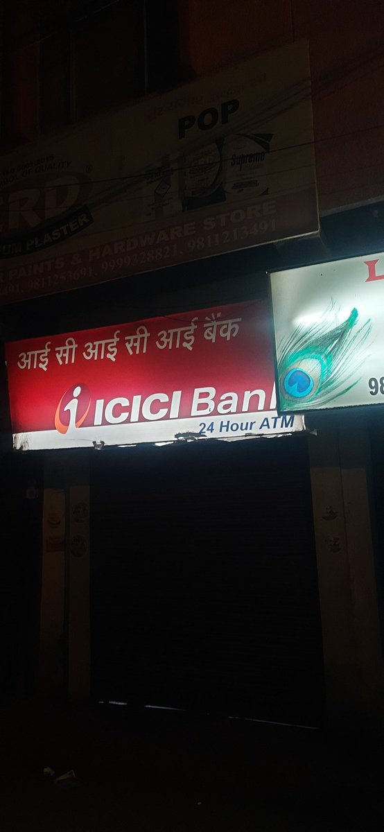 IShrfu's tweet photo. Dear ICICI 
ATM available is 24hour, but it's close at 10:26PM
#icici
@ICICIBank https://t.co/oIE1lGnxAQ