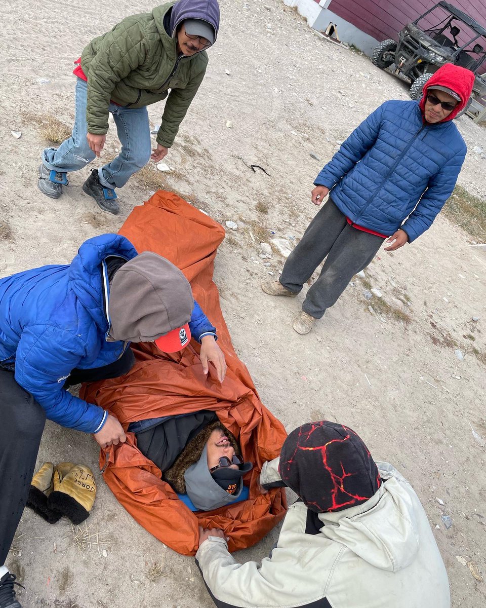 Inukpak_O's tweet photo. #SiriusMedx WFA course in #gjoahaven, #nunavut to @ParksCanNunavut Guardians. 
These skilled local land experts &amp; our staff had fun all week, going through scenarios and lots of land knowledge sharing!
#truearcticexperience #inukpakoutfitting #wildernessfirstaid 
@ParksCanada https://t.co/cyB2LzNOKh