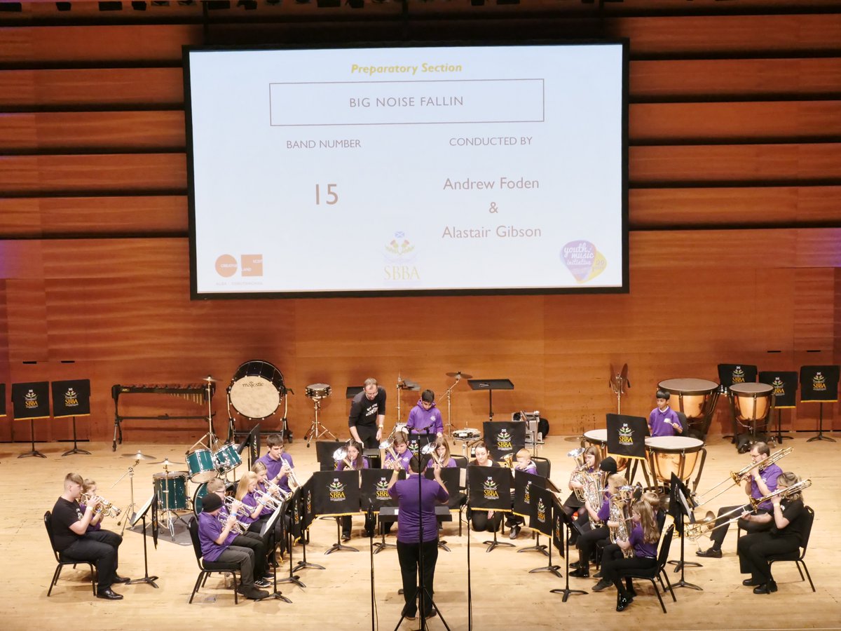TheSBBA's tweet photo. Big Noise Fallin makes a big impression, with Alistair Gibson and Andrew Foden!

https://t.co/yw476yNt3b #SFoB2022 #sbbaevents https://t.co/YSNziEE9RE