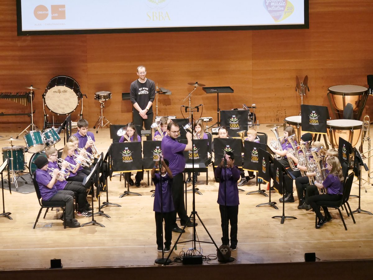 TheSBBA's tweet photo. Big Noise Fallin makes a big impression, with Alistair Gibson and Andrew Foden!

https://t.co/yw476yNt3b #SFoB2022 #sbbaevents https://t.co/YSNziEE9RE