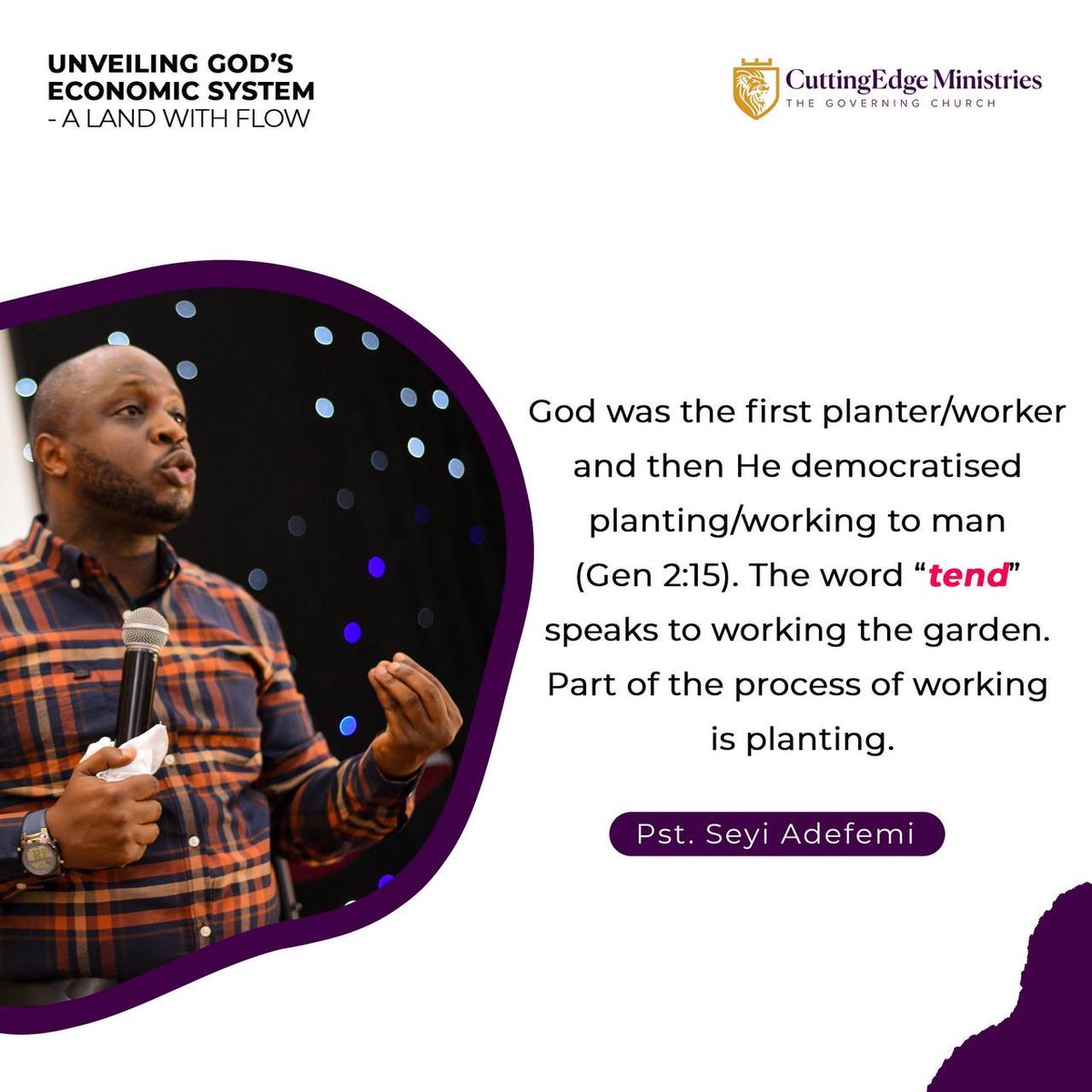 CuttingEdge_NG's tweet photo. God works! God wants us to work as He does. Our labor, however, isn’t the definition of our life. Increase comes from the Lord!
#UnveilingExcerpts
#TheGoverningChurch https://t.co/BWnWonDeHQ