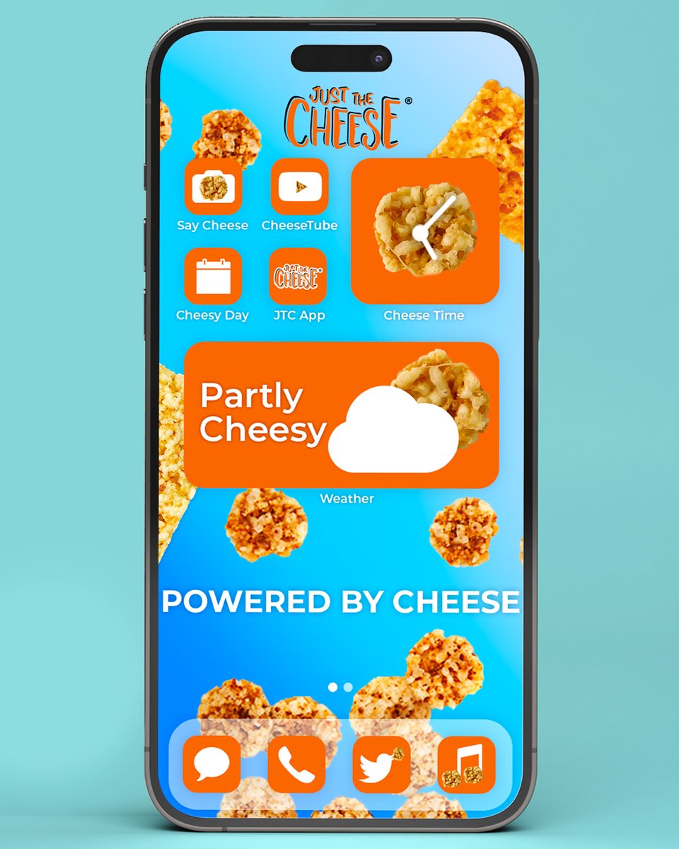 Stay Cheesy 😉 How do you guys like our customized home screen after the iOS16 Update? 🧀😂
.
.
#familyowned #wisconsincheese #reeseville #wisconsin #cheesy #jtc #crunchy #cheeselovers #cheeseaddict #cheeseplease #cheeseislife #iphone #iphonewallpaper #iphonewidgets