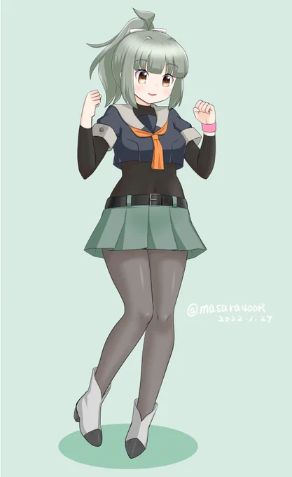 #艦これ版深夜の真剣お絵描き60分一本勝負#艦これ版真剣お絵描き60分一本勝負_20221127#夕張日向印のインナー 