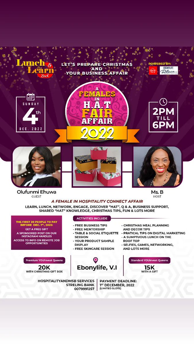 lauriebicky's tweet photo. Agile Scrum Master
This event is also  about how to grow your "HAT" business BEYOND 2022, use digital tools,listen to "tricks of the trade" working for others females in "HAT" so you can scale up, create other income generating products,and also operate.PROFESSIONALLY too!! ⭐️ https://t.co/xOfoJmResp
