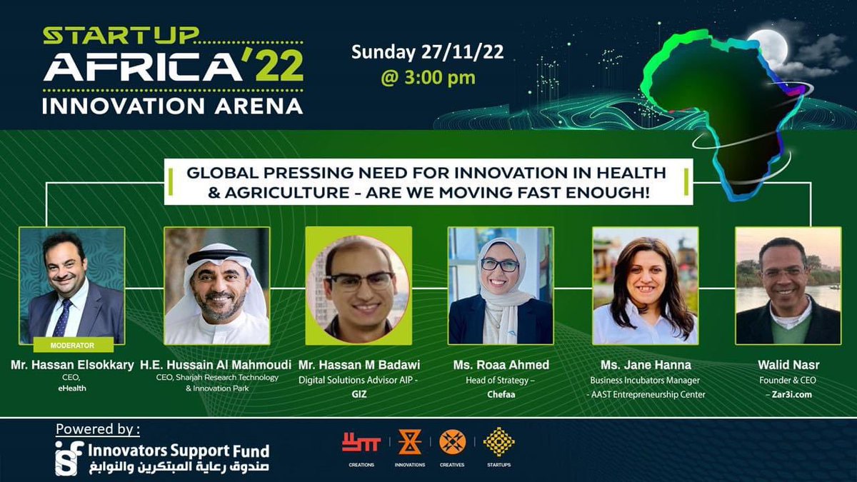 isfegy's tweet photo. في إطار مشاركة صندوق رعاية المبتكرين والنوابغ في تنظيم ملتقى الابتكار Innovation Arena بمؤتمر ومعرض القاهرة الدولي للتكنولوجيا Cairo ICT 2022، سنكون سعداء بانضمامكم للجلسة الحوارية مع عدد من الخبراء، غدًا الاثنين 28 نوڤمبر، https://t.co/yjjN6Lz52d