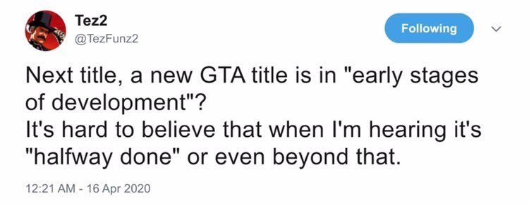 Tez2 confirms Jason Schreier's tweet : r/GTA6