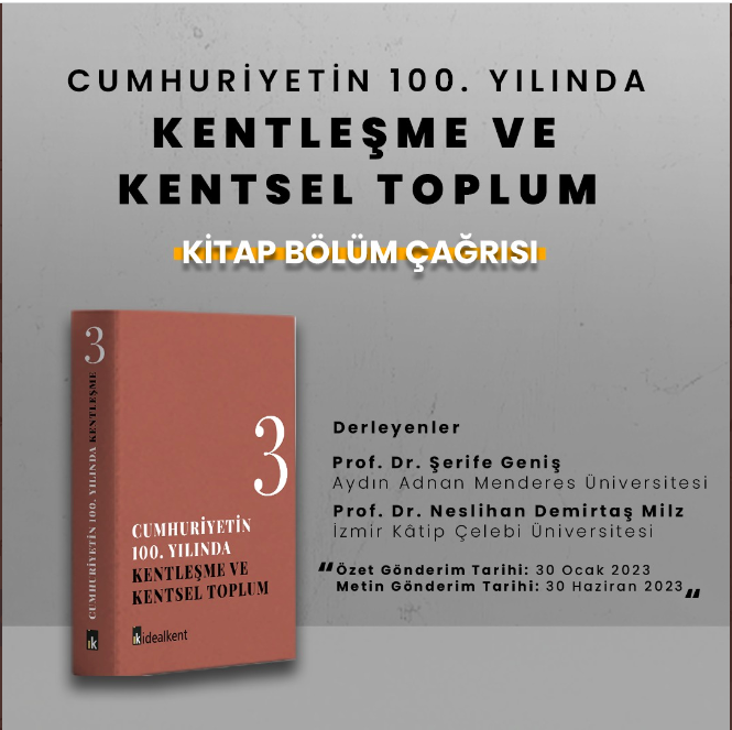 Hatırlatma: Sevgili arkadaşım Neslihan Demirtaş Milz ile İdealkent Yayınları için derleceğimiz "Cumhuriyetin Yüzüncü Yılında Kentleşme ve Kentsel Toplum" kitabımıza özet gönderimi için adres: 100.yildakent@idealkent.com.tr (Diğer ayrıntılar izleyen twitlerde) <a href="/neslimilz/">Neslihan Demirtas Milz</a>