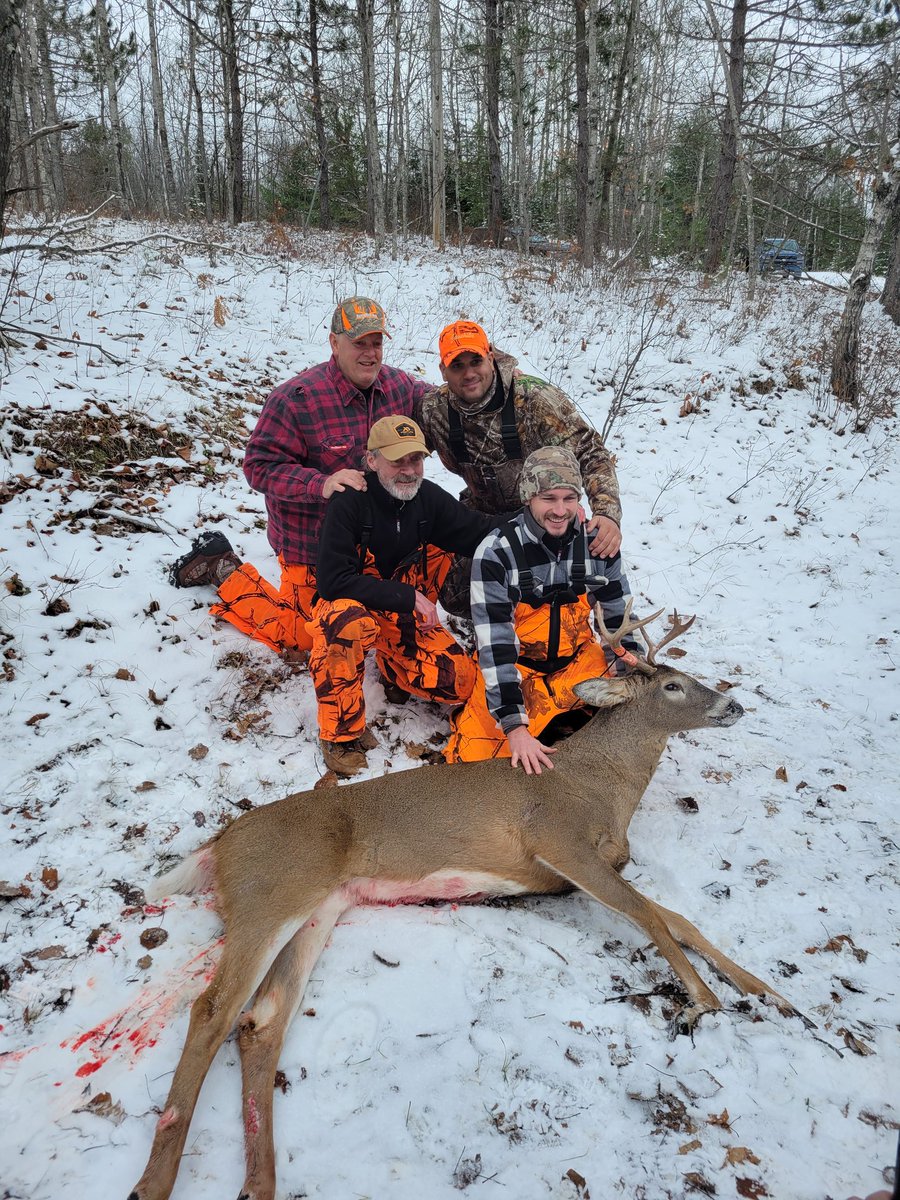 TheMichigan_Man's tweet photo. Little late on posting these, but it was a very successful Deer Camp this year. Overall, 3 of the 8 members of camp shot very nice bucks. We are all in agreement that the antler restrictions are paying dividends with having opportunities to take larger bucks. #Michigan #deercamp https://t.co/t7SurMyQQK