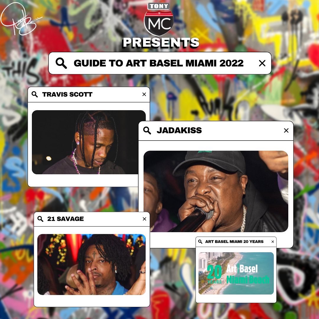 _tonyMC's tweet image. #ArtBasel is back in Miami! There are plenty of galleries and events to hit up this week. Don’t miss out on performances from Travis Scott, JID, 21 Savage, Jadakiss and more! Check out my full guide now! 

bit.ly/ArtBaselMIA22