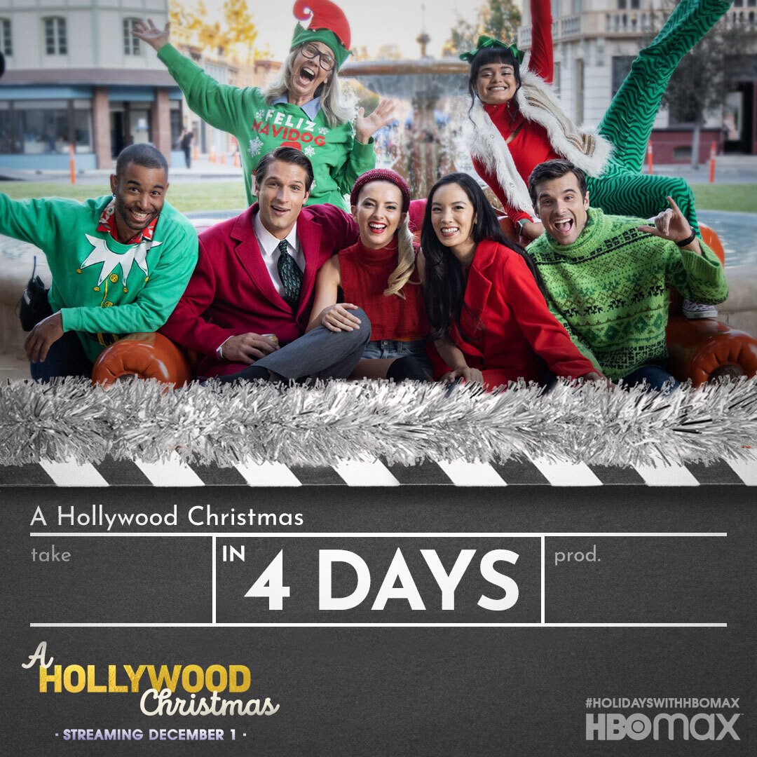 Places, everyone! Only 4 DAYS until #AHollywoodChristmas streams exclusively on HBOMax #HolidaysWithHBOMax. hbomax.com/collections/ho…